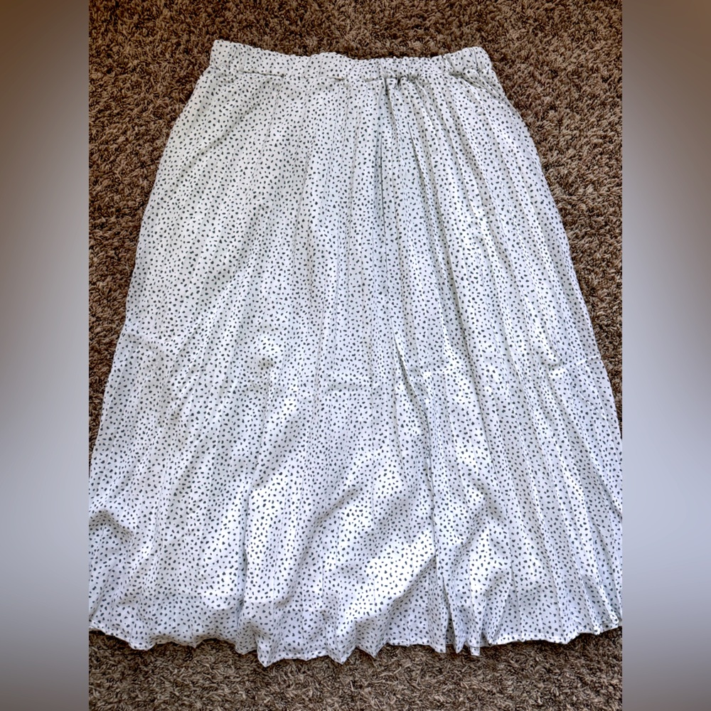A New Day White Polka Dot Maxi Skirt